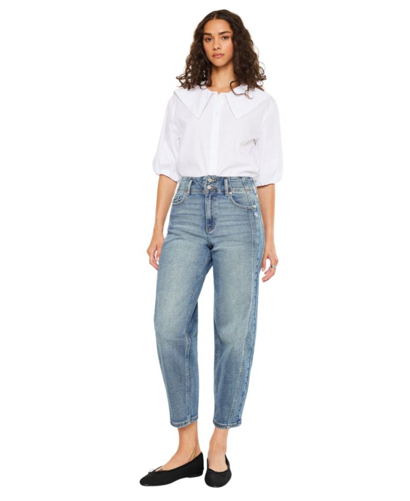 Women's USA Juniors' Jane Ultra High-Rise Slim Barrel Jeans
