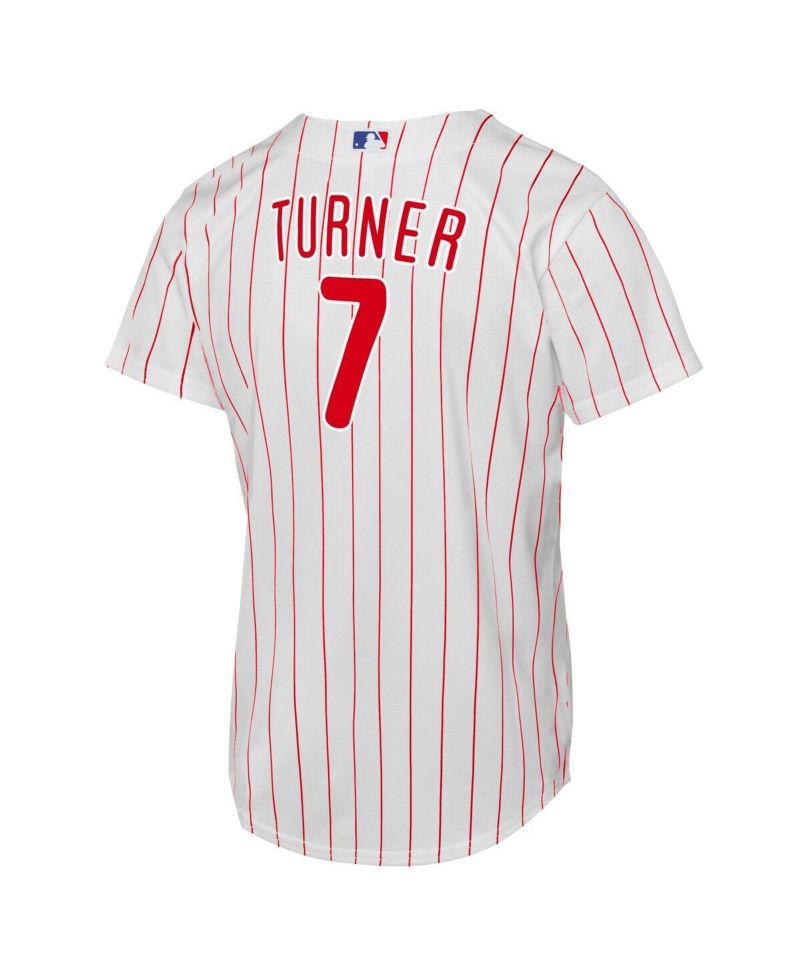 Big Boys and Girls White Trea Turner Philadelphia Phillies Home Replica Player Jersey
