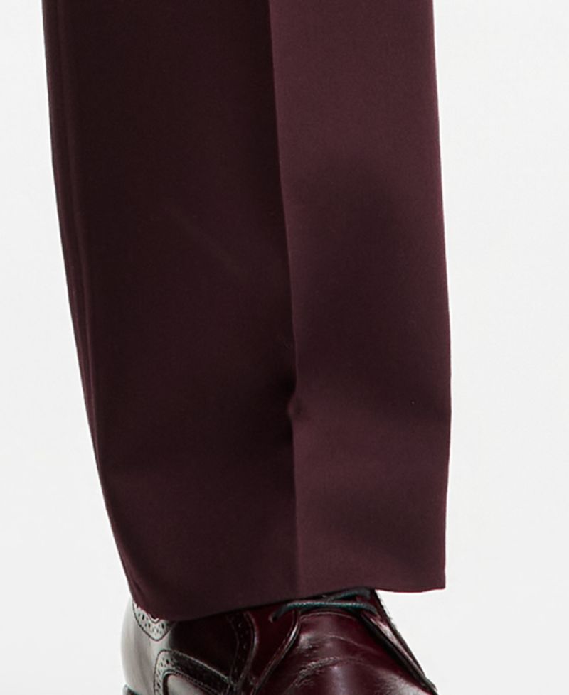 Men's Classic-Fit Burgundy Suit Separate Pants
