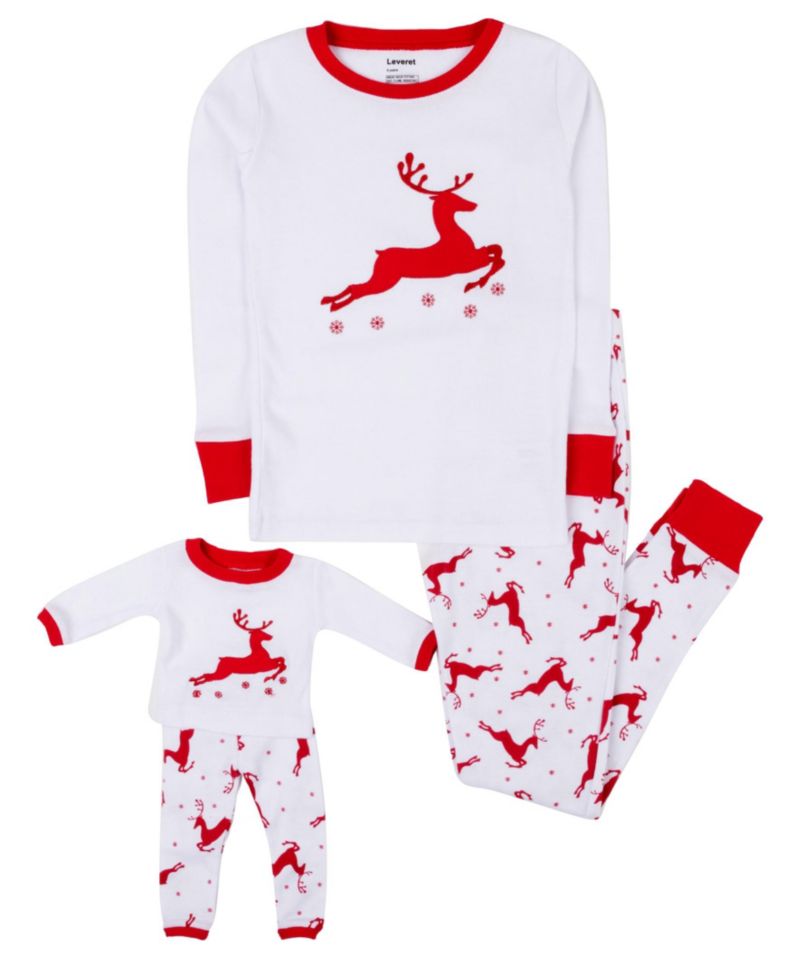 Matching Girls and Doll Cotton Holiday Pajamas