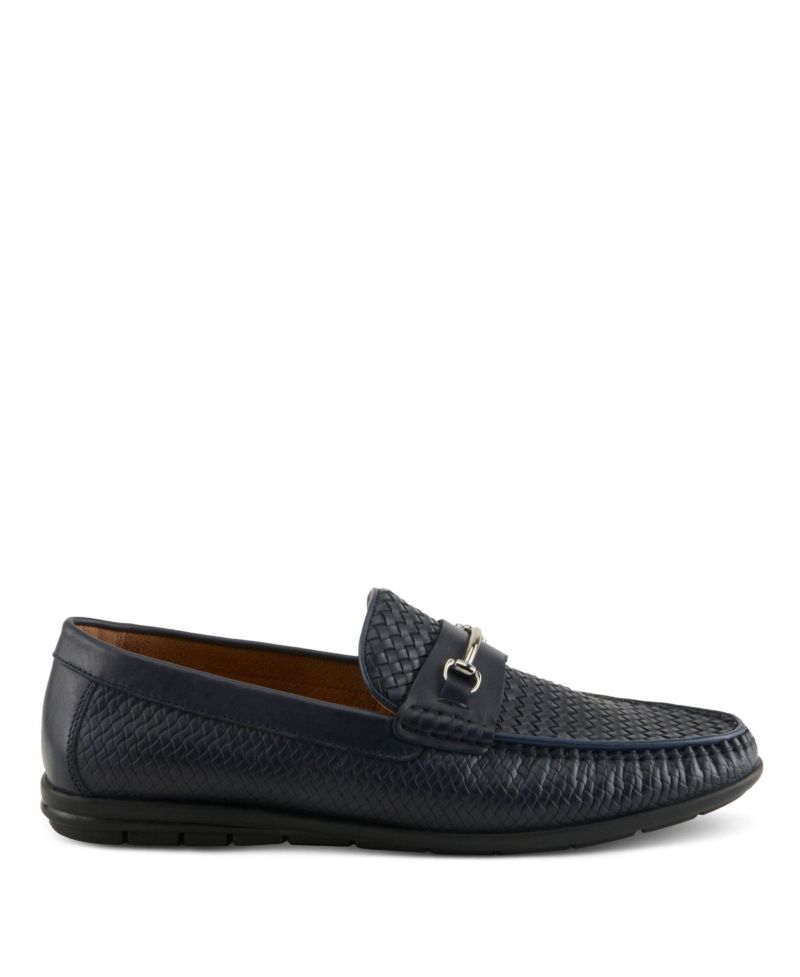 Men's Deckard Woven Leather Round Toe Loafers