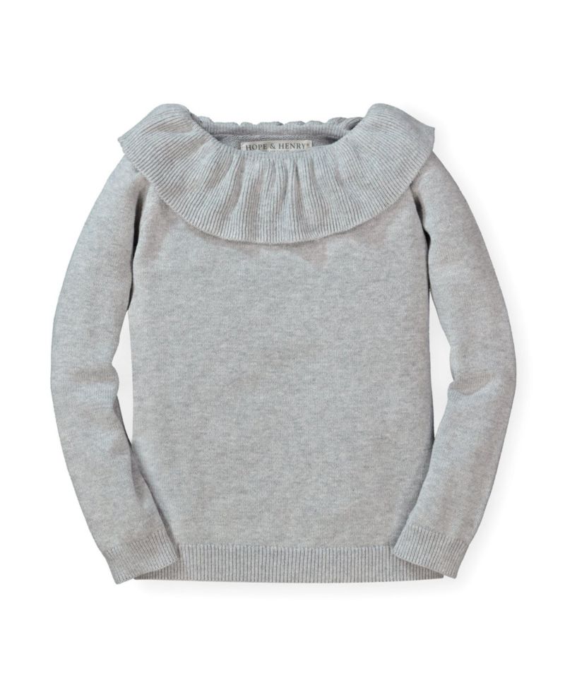 Baby Girls Hope and Henry Ruffle Collar Sweater