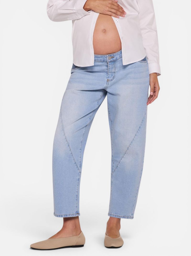 Women's Under the Belly Barrel Leg Jeans - Motherhood