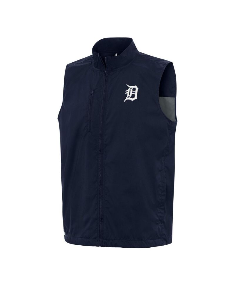 Men's Navy Detroit Tigers Brisk Full-Zip Vest