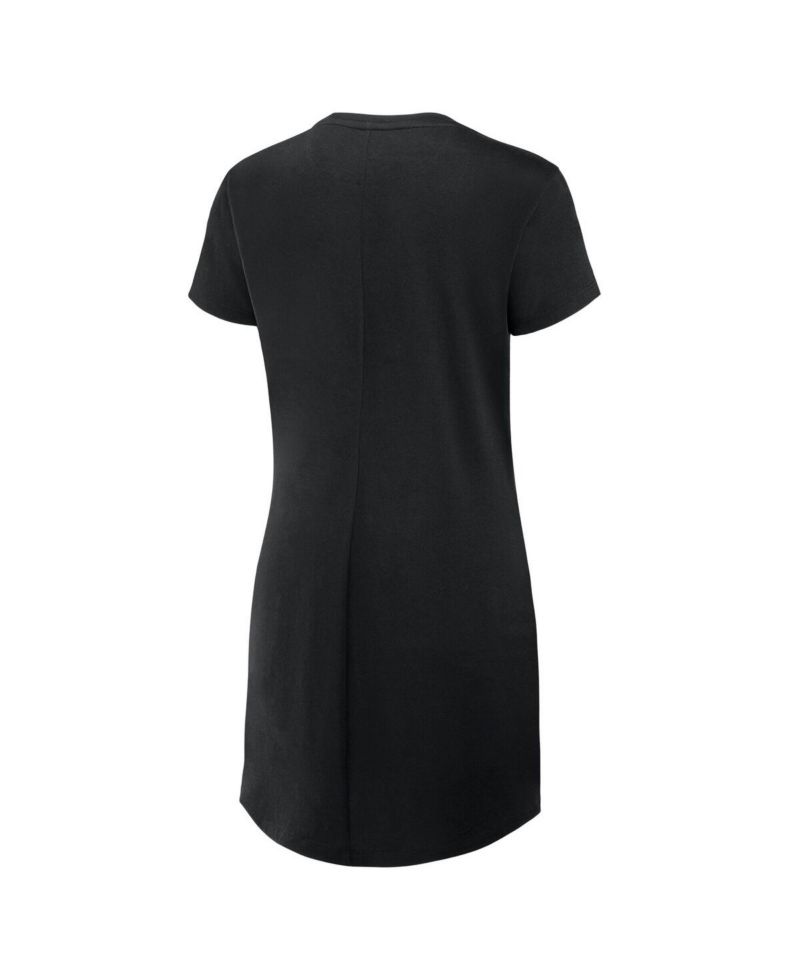 Women's Black San Francisco Giants Ruched Drape T-Shirt Dress