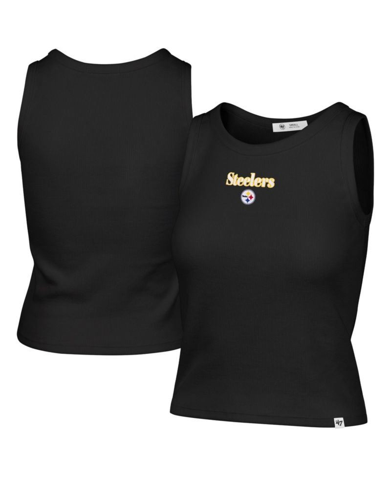 Women's Pittsburgh Steelers Cropped Ribbed Tank Top