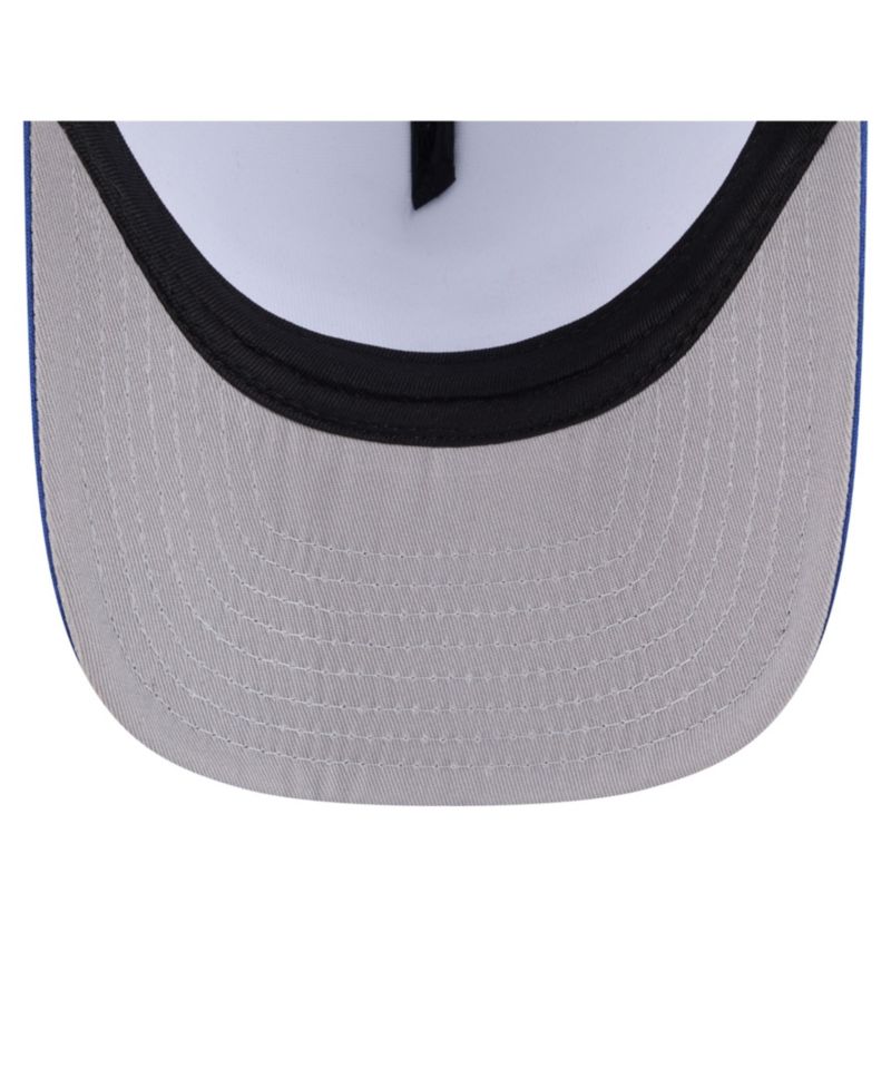 Men's White/Royal New York Mets Foodie A-Frame 9FIFTY Trucker Snapback Hat
