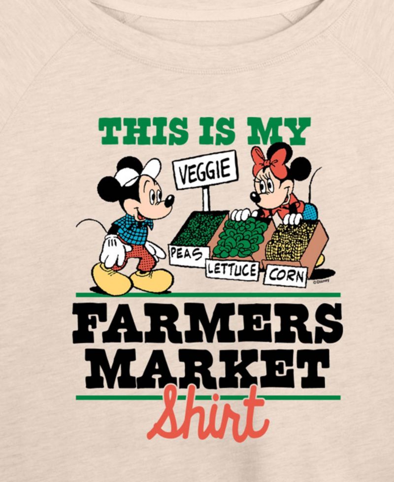 Plus Size Disney This Is My Farmers Market Shirt French Terry Long-Sleeve T-Shirt