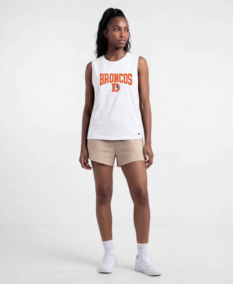 Women's Denver Broncos Crewneck Muscle Tank Top
