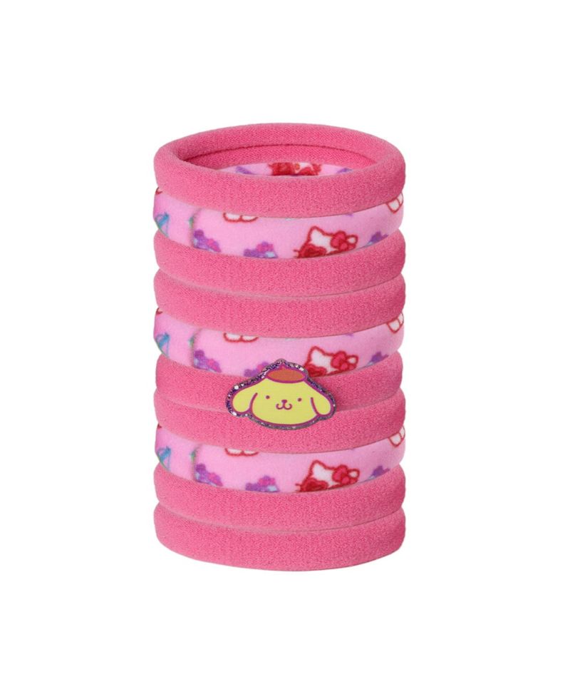 and Friends Hair Ties in Bulk 50 Pieces Official License, Sanrio Hair Accessories with My Melody, Kuromi and More