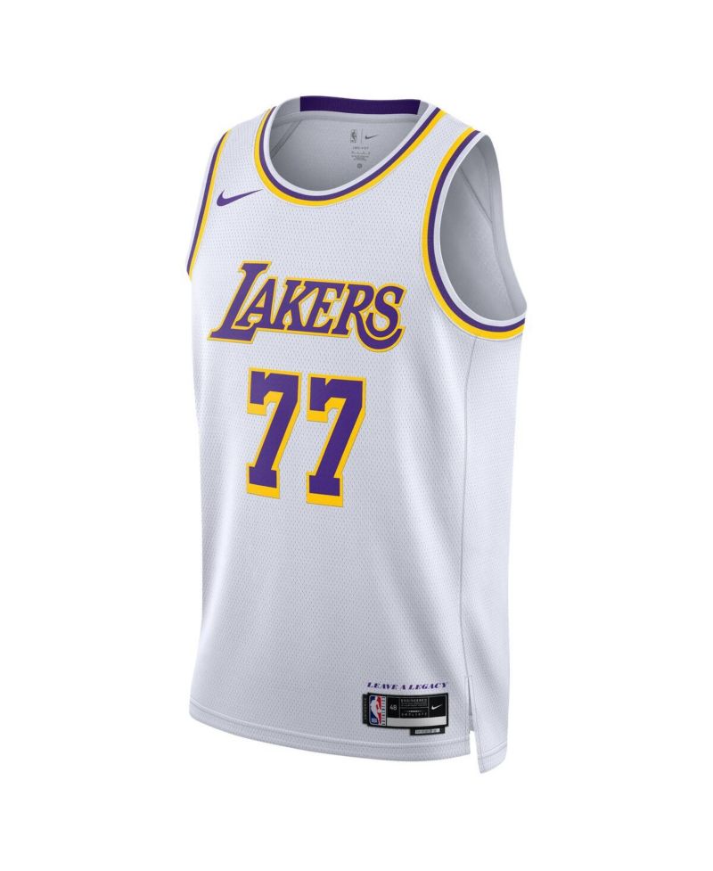 Men's and Women's Luka Doncic White Los Angeles Lakers Swingman Jersey - Association Edition