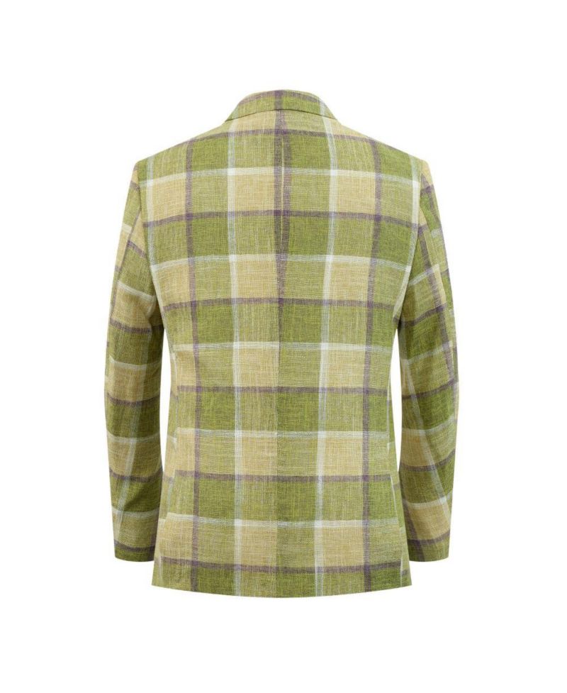 Men's Slim Fit Plaid Sports Blazer