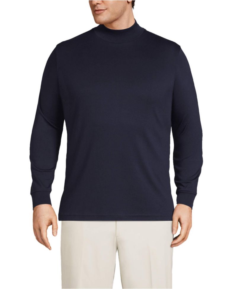 Big & Tall Cotton Supima Mock Turtleneck