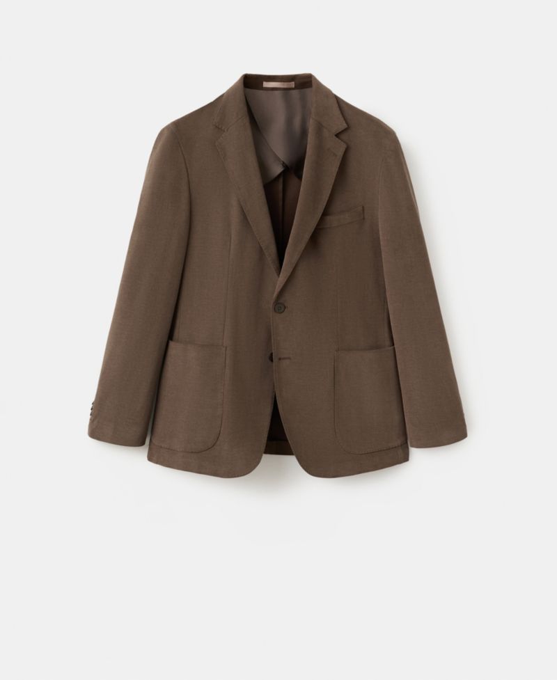 Men's Structured Slim Fit Cotton Blazer
