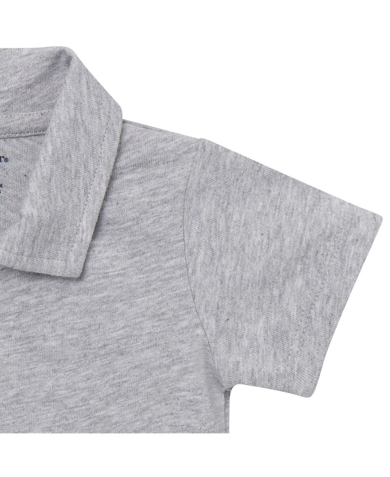 Baby Boys ( NEW BORN TO 18 M ) Polo Bodysuit Heather,