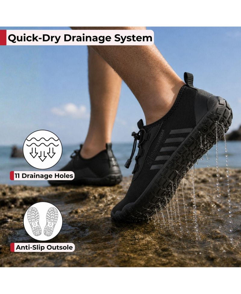 Odin Men’s Quick-Dry Water Shoes Lightweight Non-Slip Beach Barefoot Sneakers