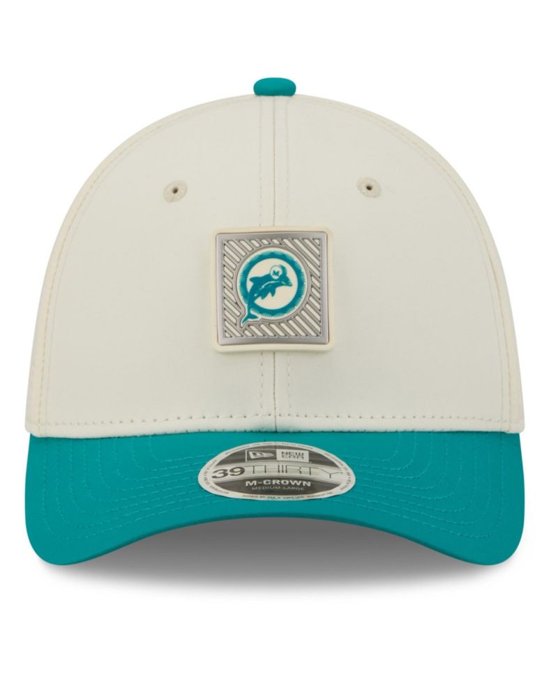 Men's Cream/Aqua Miami Dolphins 2026 NFL Training Camp 39THIRTY Flex Hat