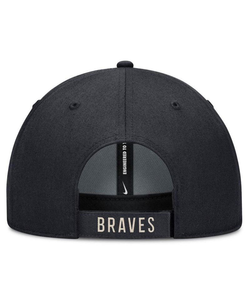 Men's Navy/Natural Atlanta Braves Statement Club Performance Adjustable Hat