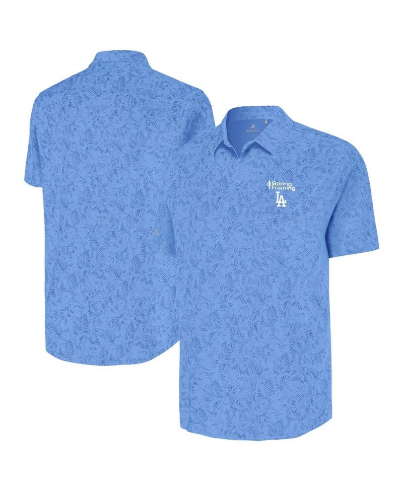 Men's Powder Blue Los Angeles Dodgers Cactus Spring Training Lush Button-Up Shirt