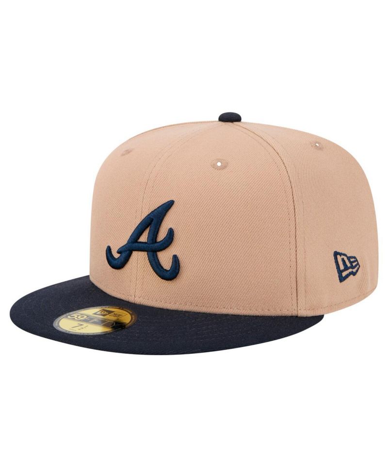 Men's Khaki Atlanta Braves 59FIFTY Fitted Hat