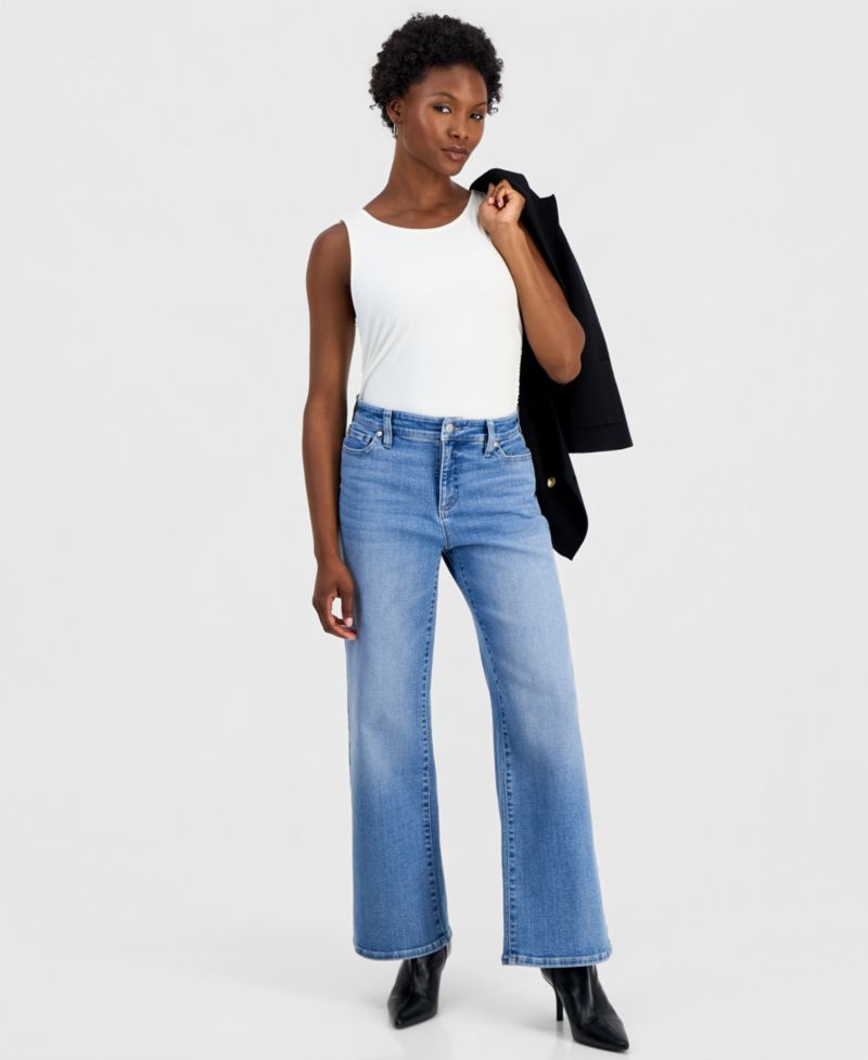 Petite High-Rise Wide-Leg Jeans