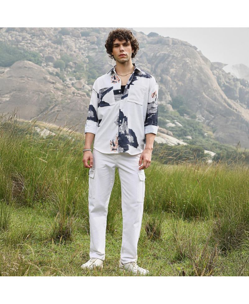 Men's Ethereal Strokes Oversized Shirt