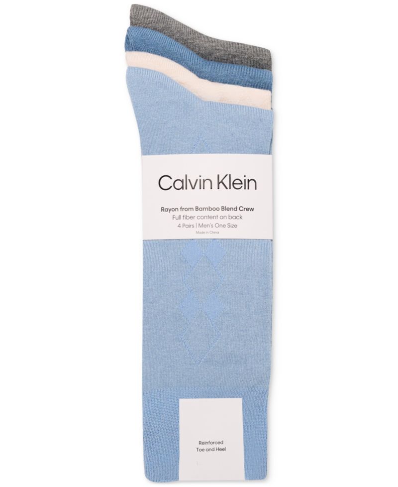 Men's Crew Dress Socks, 4-Pack