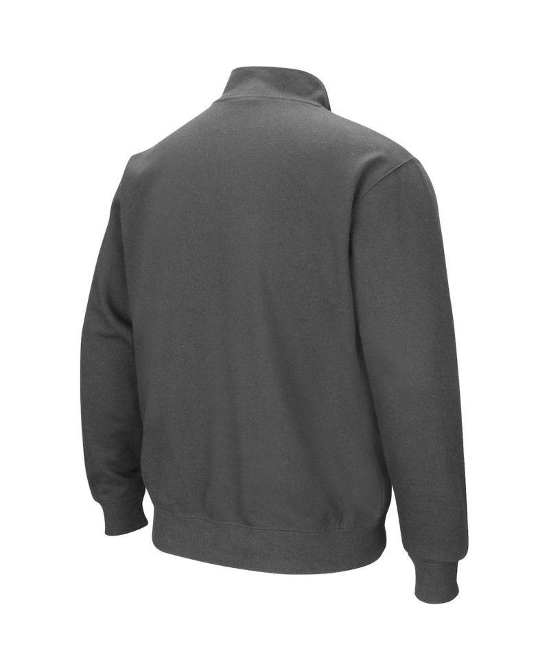 Men's Charcoal Harvard Crimson Tortugas Team Logo Quarter-Zip Jacket