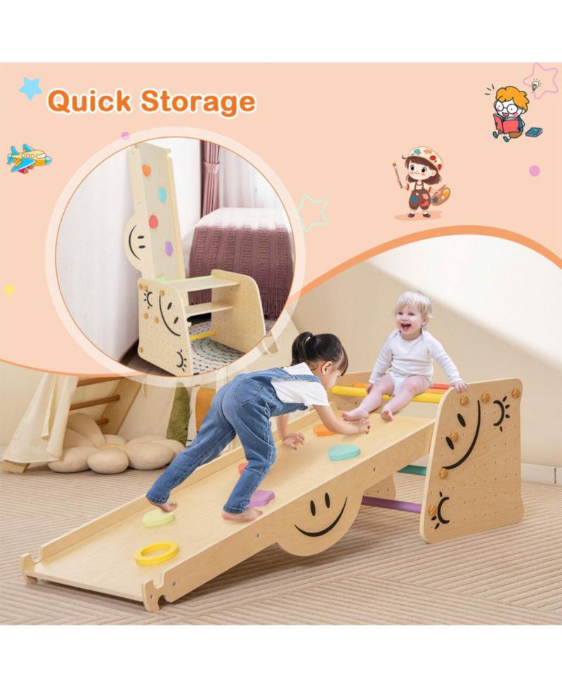 6-in-1 Design Triangular Climbing Set, 2-Piece Set