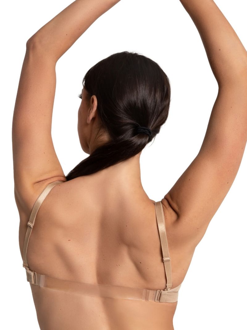 Women's Seamless Clear Back Bandeau Bra