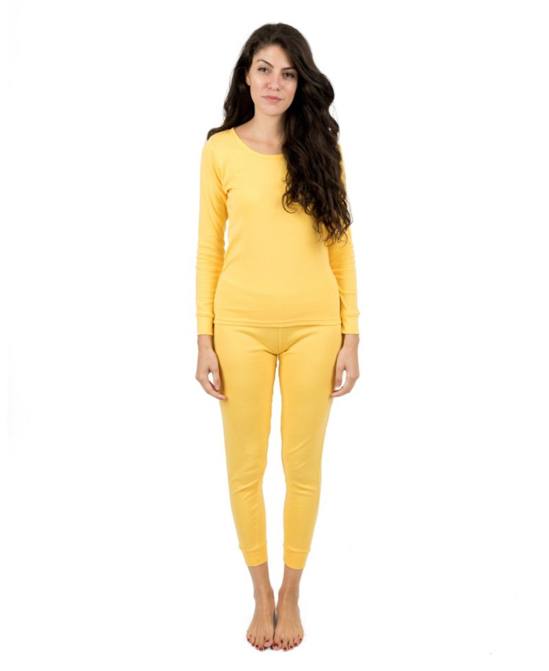 Womens Matching Family Two Piece Cotton Long Sleeve Shirt and Pants Solid Color Pajamas