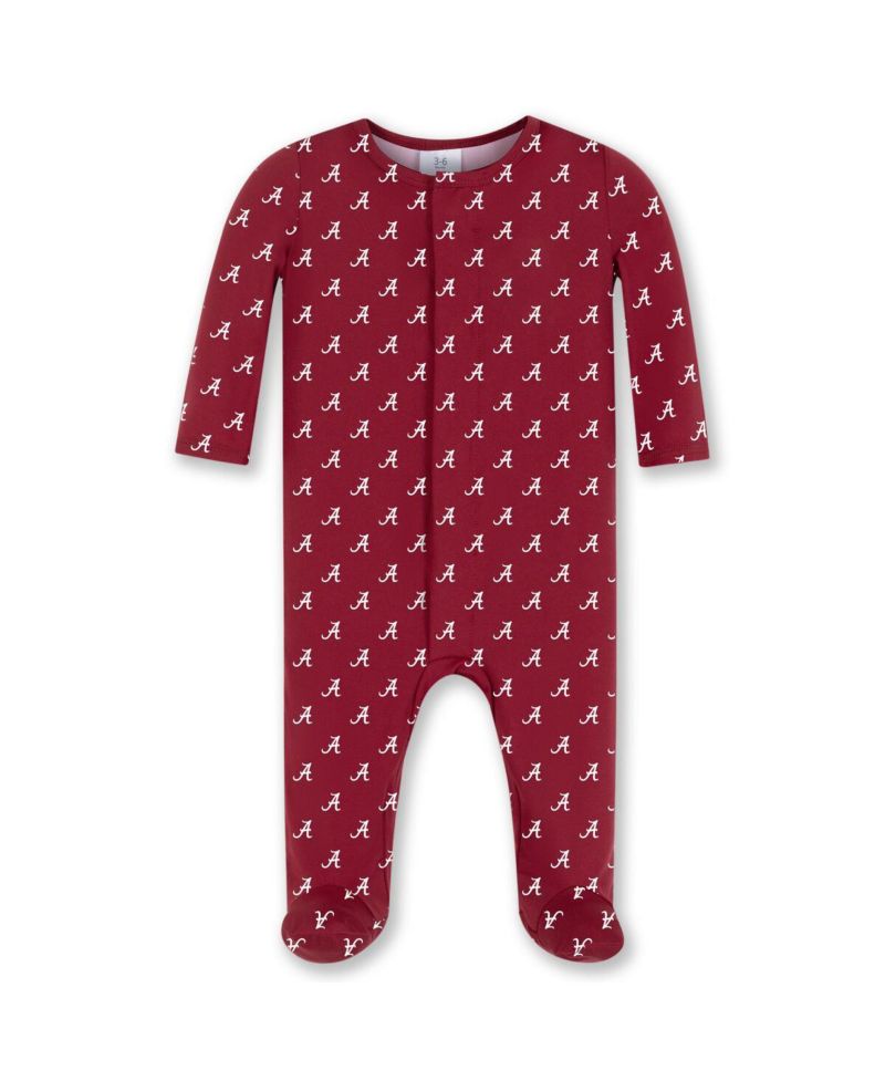Baby Boys and Girls Crimson Alabama Crimson Tide Magnetic Closure Sleeper