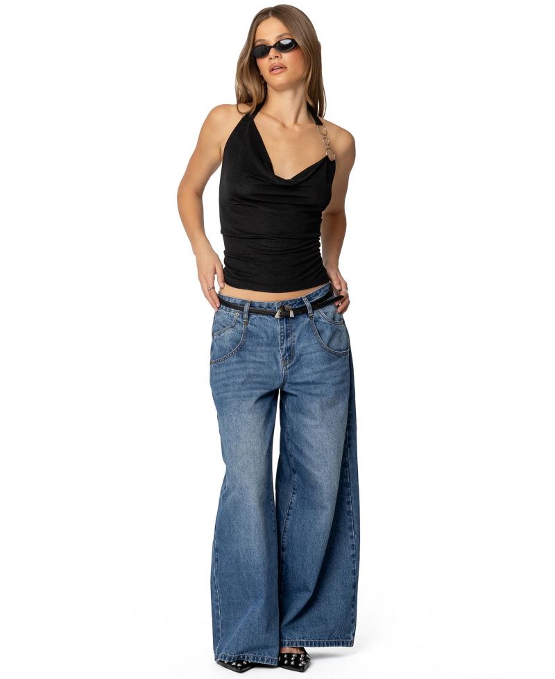 Women's Rhia Cowl Neck Halter Top