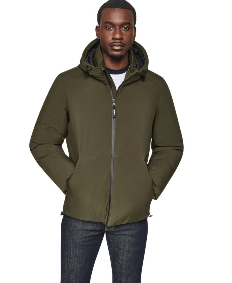 Men's Midweight Stretch Hooded Puffer Jacket