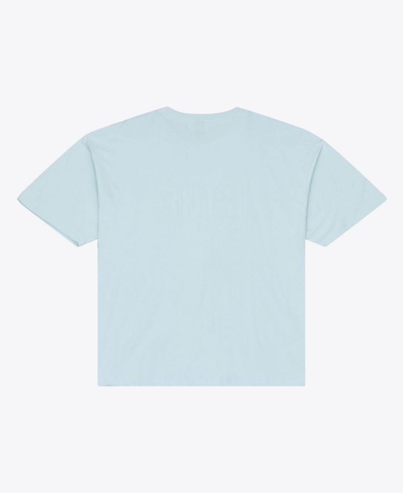 Men's Powder Blue Portland Fire Logo Boxy T-Shirt