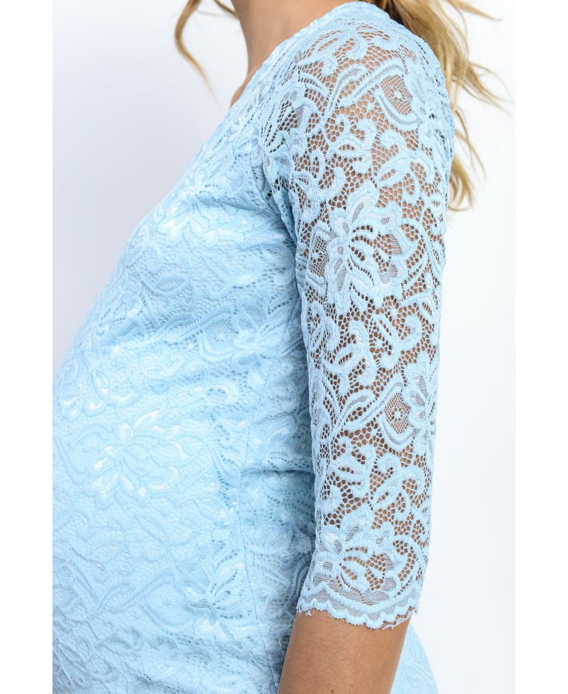 Women's Bodycon Floral Lace Dress with 3/4 Sleeves