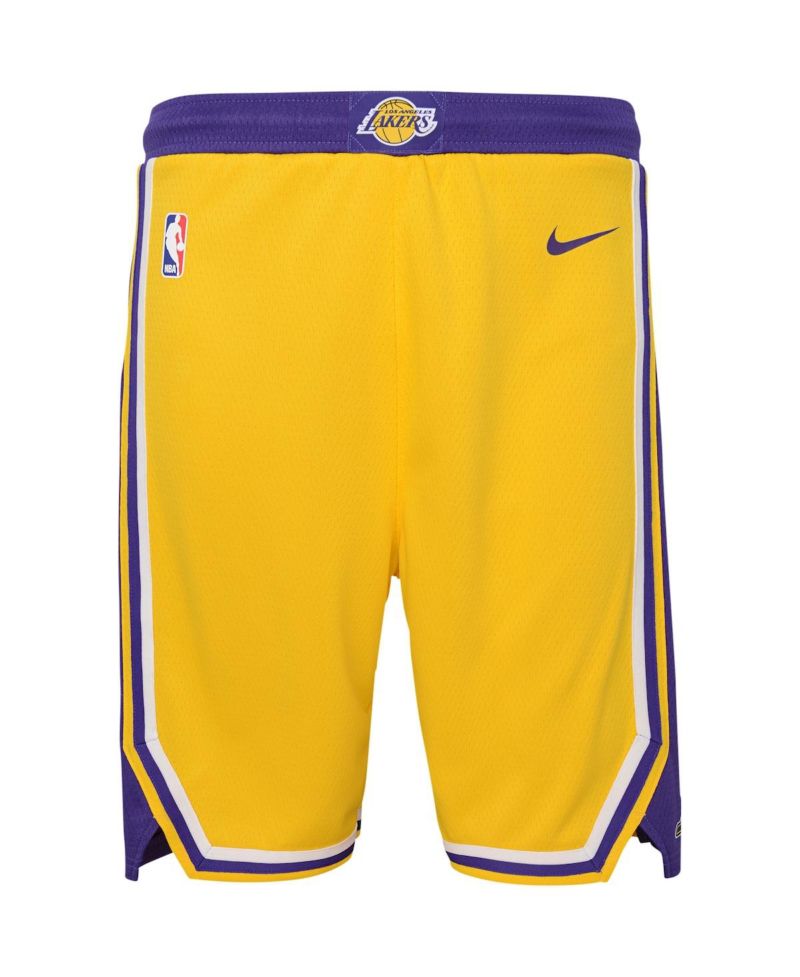 Big Boys Gold Los Angeles Lakers Icon Edition Mesh Performance Swingman Shorts