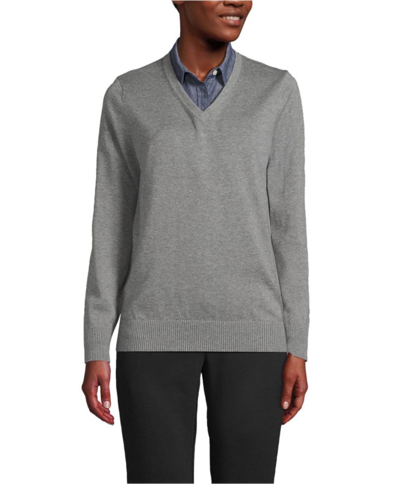 Men's Unisex Cotton Modal V-neck Pullover Sweater