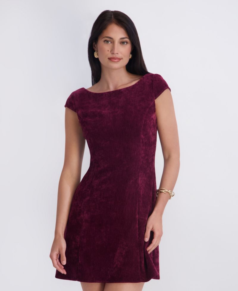 Women's Plush Chenille Mini A-Line Dress