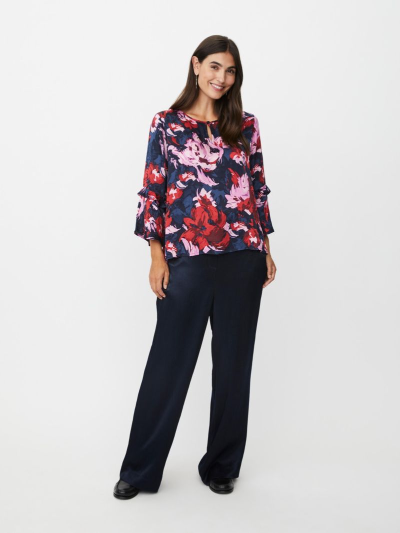 Women's MaBimelda Keyhole Detail Floral Top