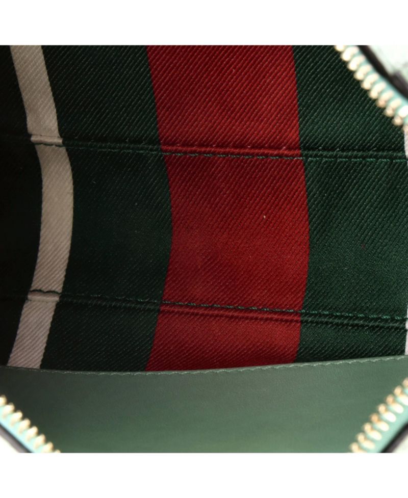 Small Emblem Shoulder Bag GG Coated Canvas with Leather