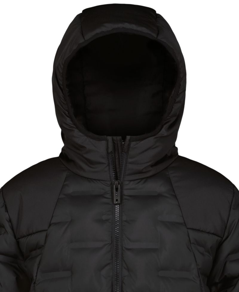 Boys' 8-20 Solid Blue Full-Zip Puffer Hooded Jacket