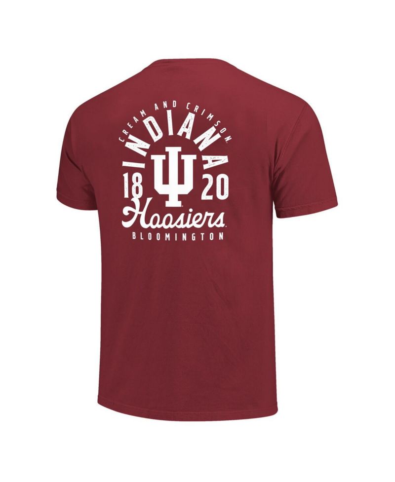 Men's Crimson Indiana Hoosiers Comfort Colors Mascot Overlay T-Shirt