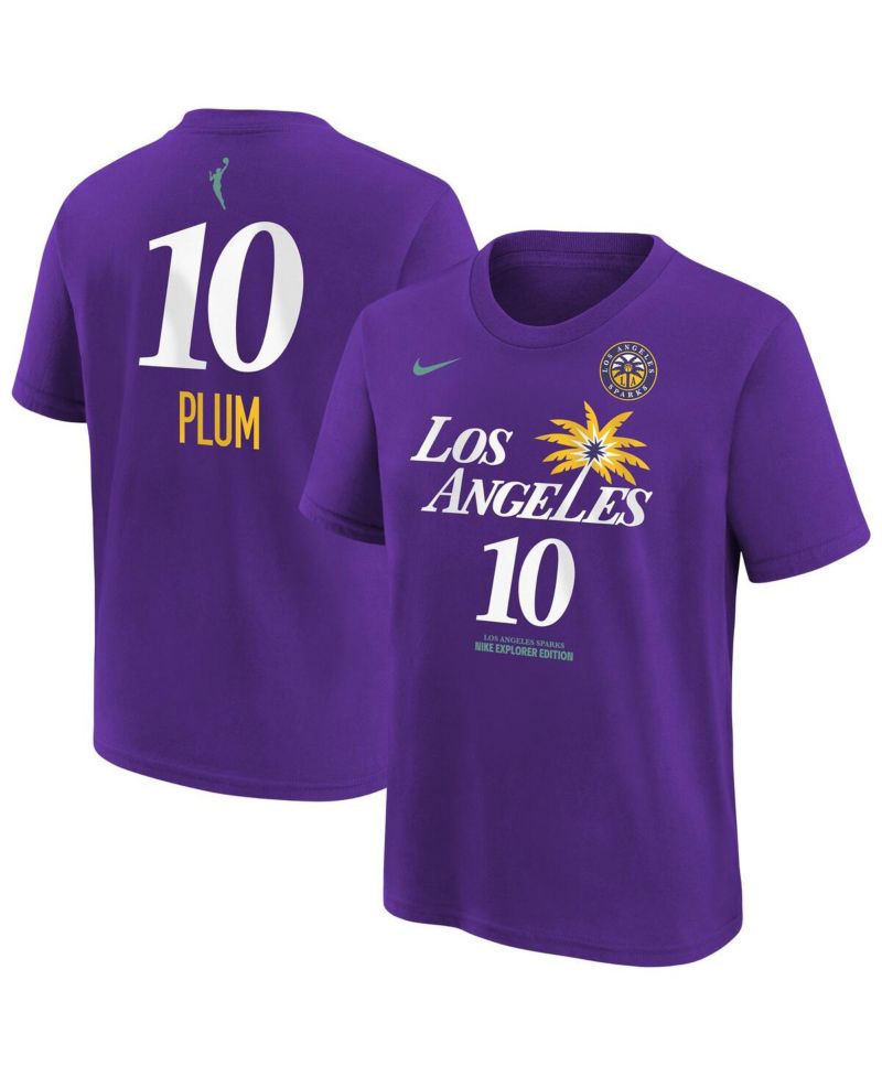 Big Boys and Girls Kelsey Plum Purple Los Angeles Sparks Explorer Edition Name & Number T-Shirt