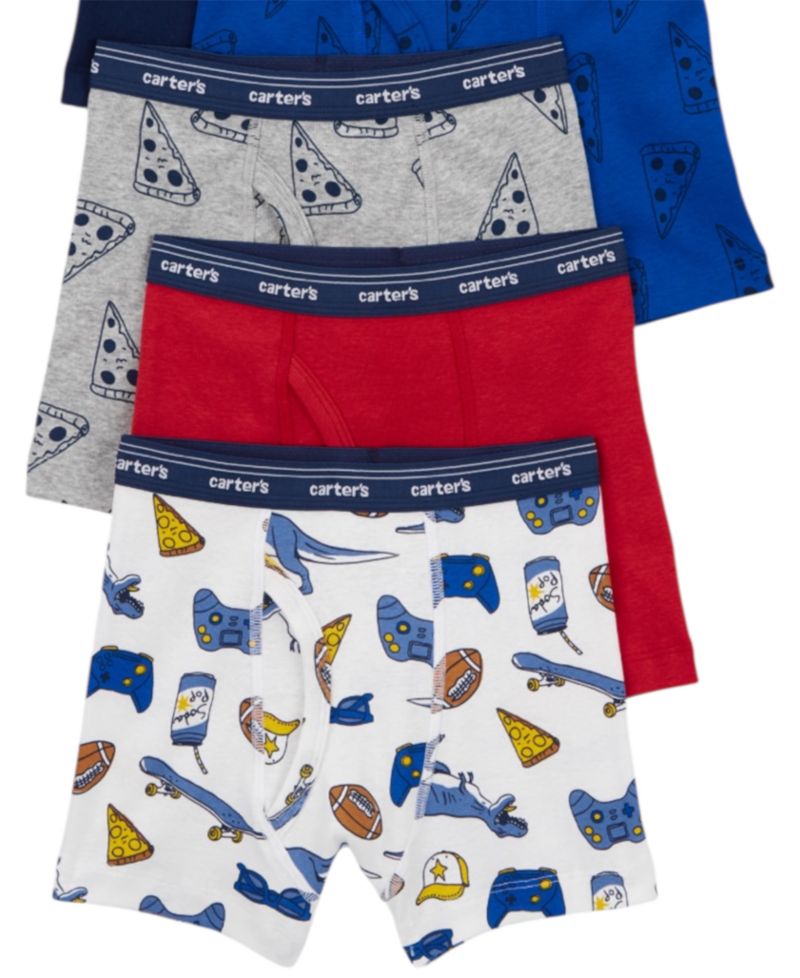 Toddler Boys' Printed Boxer Briefs, 5-Pack Set