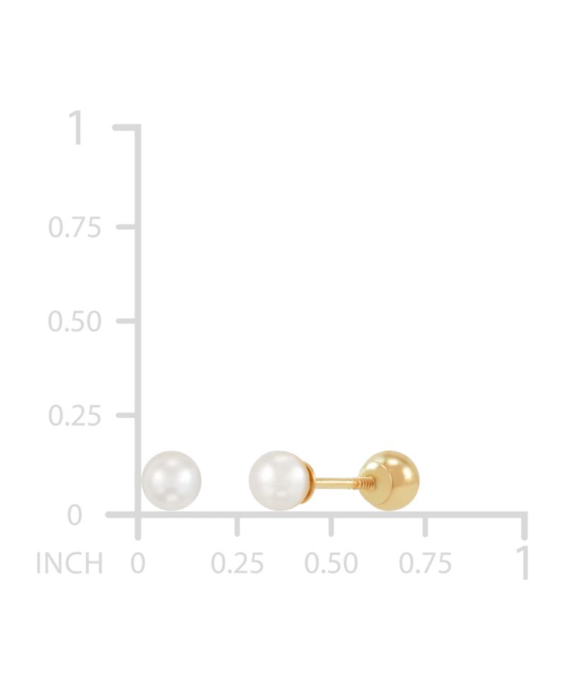 Children's Cubic Zirconia Birthstone Reversible Earrings in 14k Gold