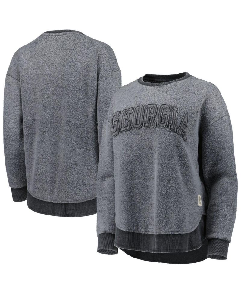 Women's Black Georgia Bulldogs Ponchoville Pullover Sweatshirt