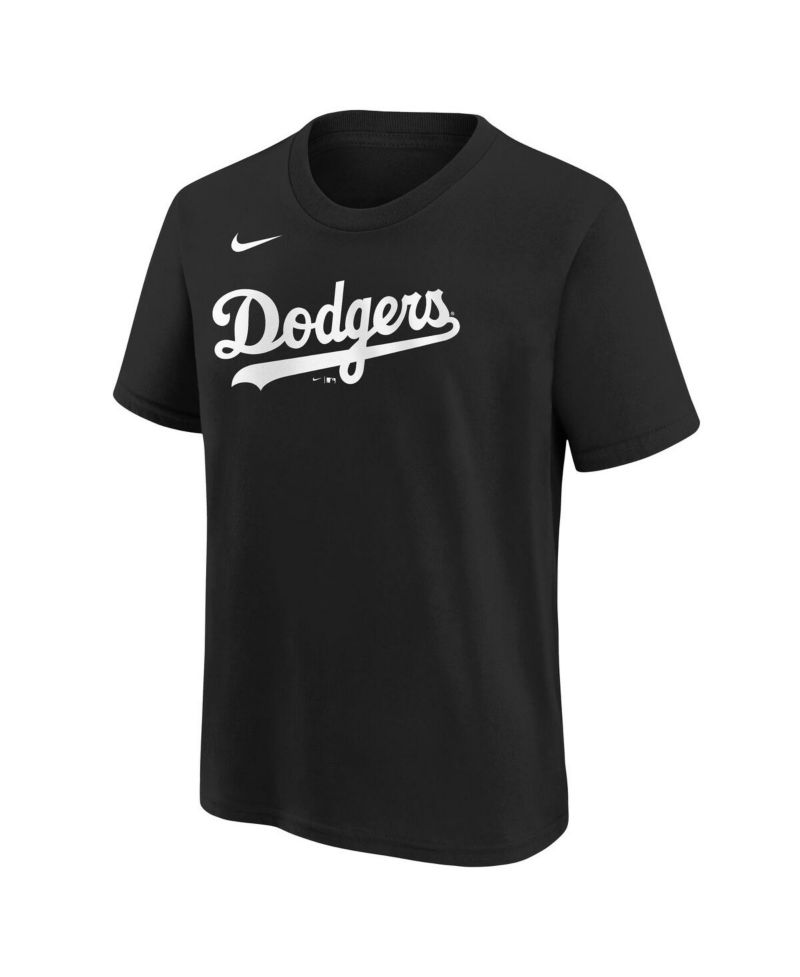 Big Boys and Girls Shohei Ohtani Black Los Angeles Dodgers Name & Number T-Shirt