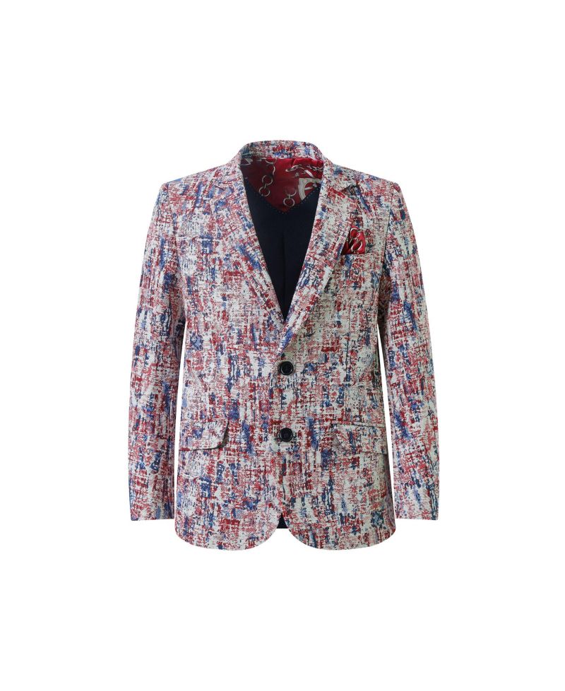 Boys Boys Paint Splash Blazer - RED, M/10-12