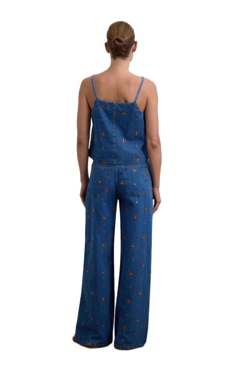 Women's Embflower Denim Pant